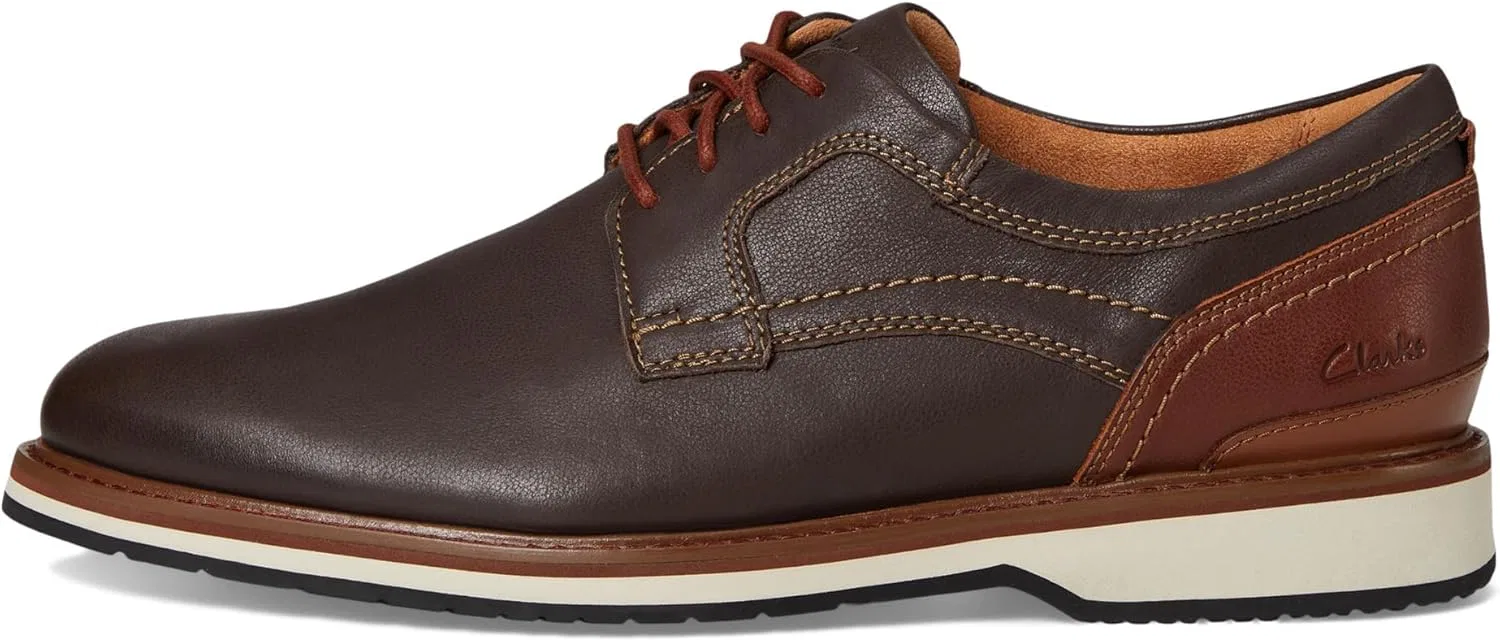 Мужские кроссовки Clarks Monahan PlainOxford, Brown Leather — фото 4