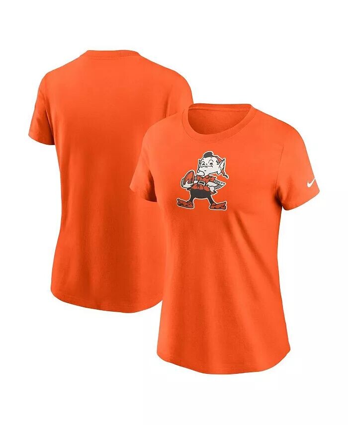 

Женская оранжевая футболка с логотипом Cleveland Browns Primary Nike