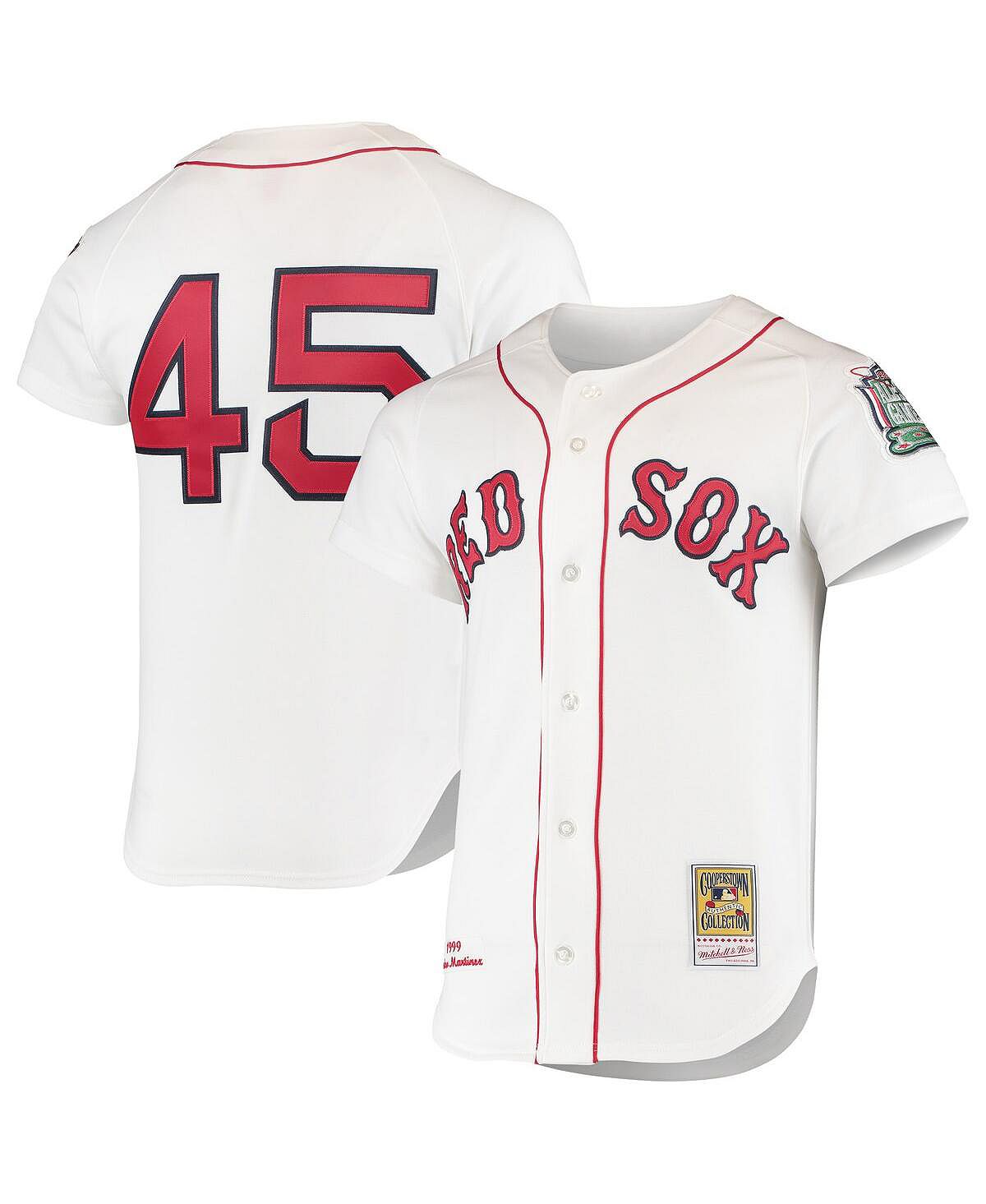 

Мужское аутентичное домашнее джерси Pedro Martinez White Boston Red Sox 1999 Cooperstown Collection Mitchell & Ness