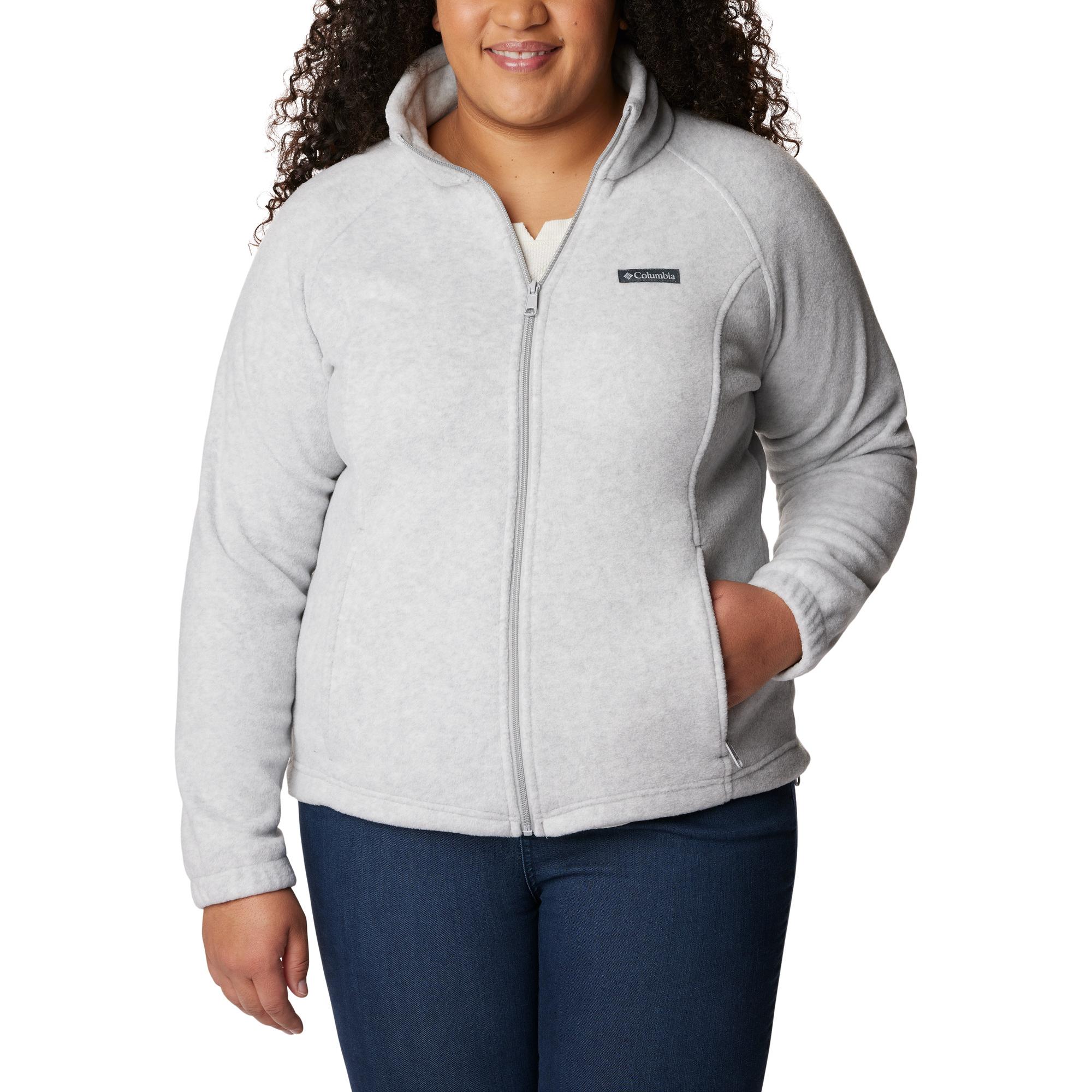 

Женская флисовая куртка Benton Springs на молнии, размер Plus Columbia, Cirrus Grey Heather