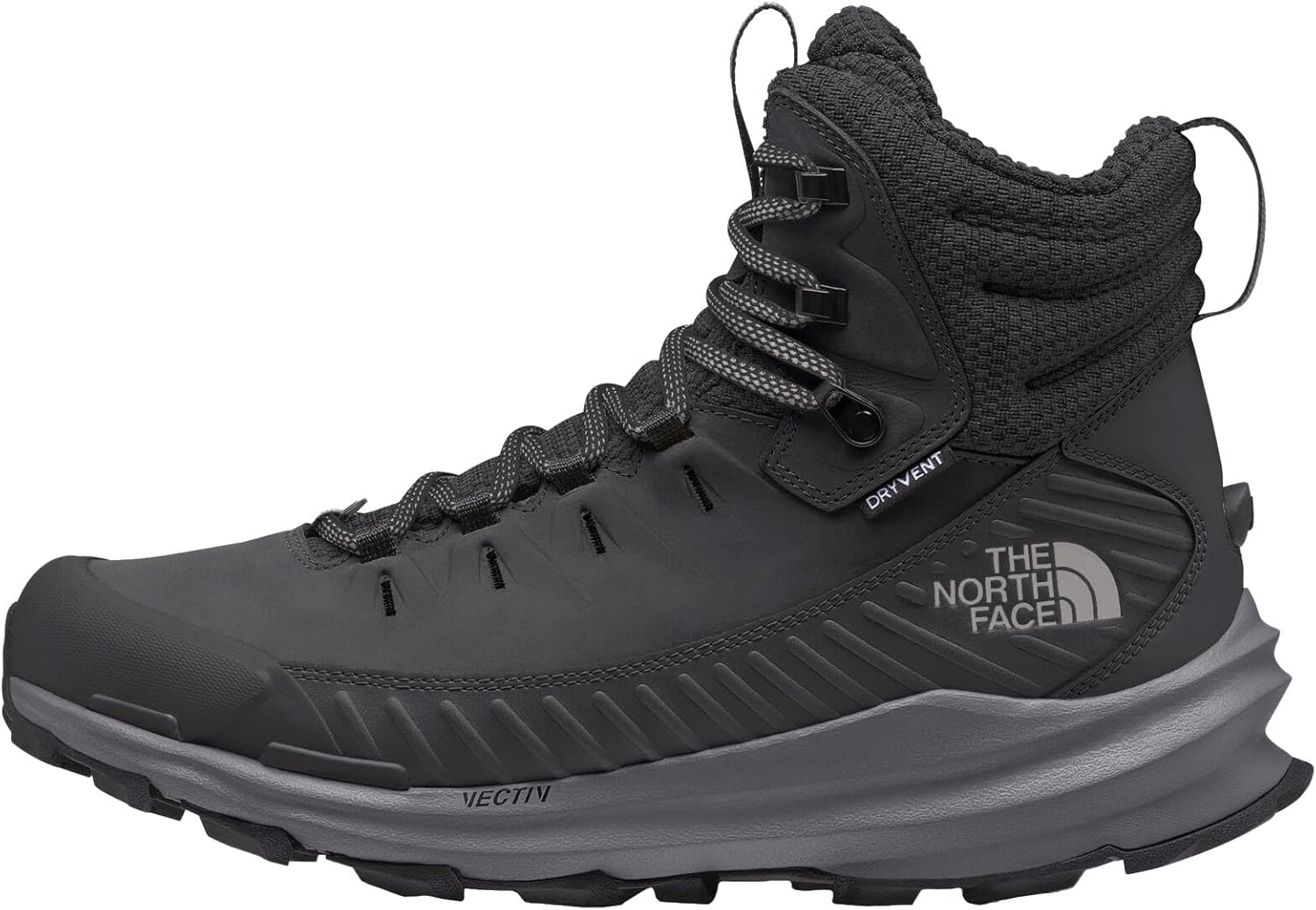 

Мужские водонепроницаемые треккинговые ботинки The North Face Vectiv Fastpack с утеплителем, Высокое сцепление, протектор 4 мм, черный/серый