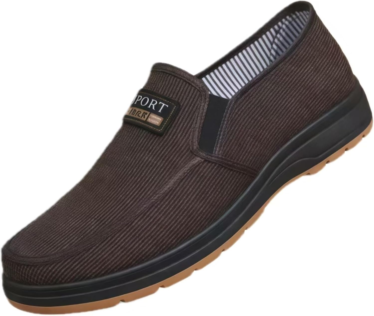 

Мужские кроссовки Purubylley без шнурков, удобные для ходьбы, легкие, противоскользящие, для тенниса и тренировок, коричневый