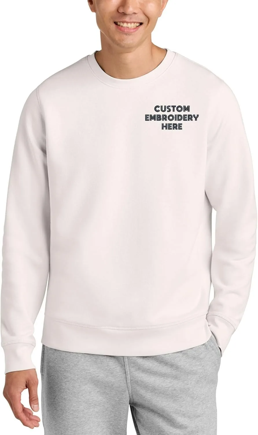 

Кастомизированный унисекс свитшот с вышивкой, Cotton Blend LOGO IMPRESSION