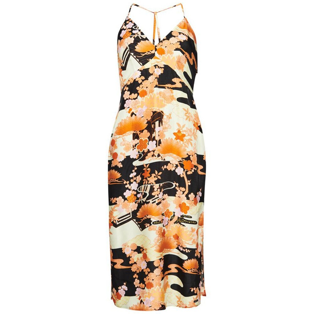 Платье Superdry Vintage Midi Halter Slip, Разноцветный — фото 3