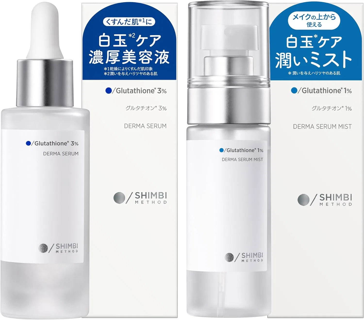 Набор для ухода за кожей с глутатионом Shimbi Method, Mist 50 мл + Serum 30 мл