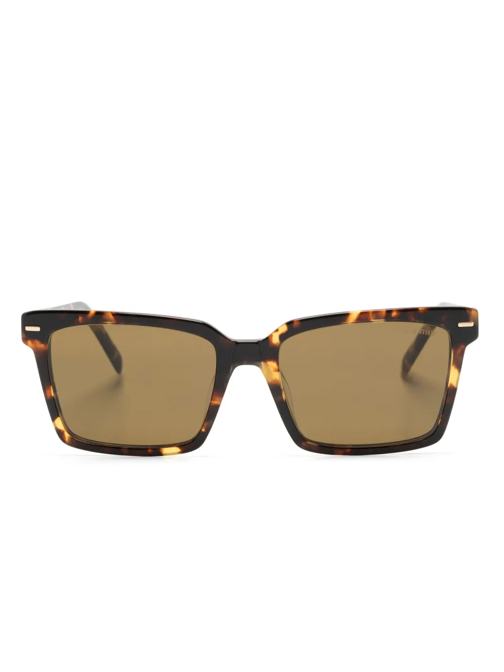 

Солнцезащитные очки в квадратной оправе черепаховой расцветки Miu Miu Eyewear, коричневый