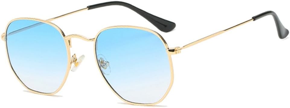 

Защитные солнцезащитные очки для мужчин и женщин | Маленькая металлическая оправа с градиентным цветом | для вождения и занятий спортом на открытом воздухе generic, Gold-gradient Blue