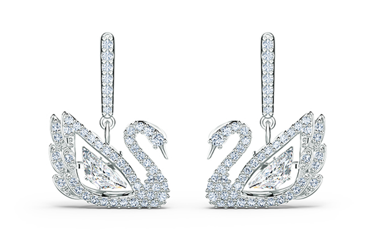 

Swarovski Искусственные кристаллические серьги женские белые
