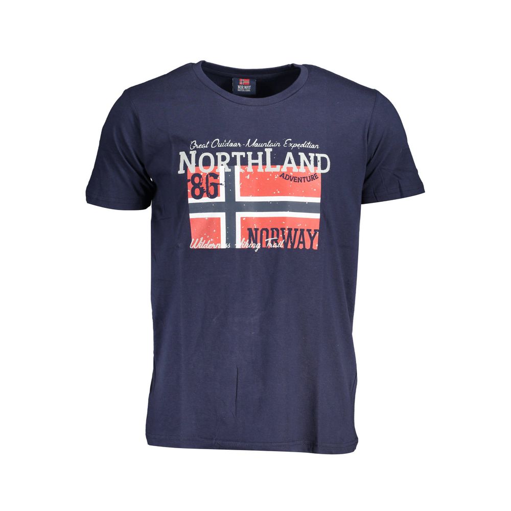 

Синяя хлопковая мужская футболка Geographical Norway