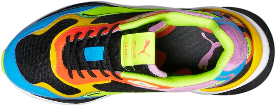 Мужские кроссовки PUMA RS-Metric Lava с шнуровкой для повседневной носки - черные — фото 4