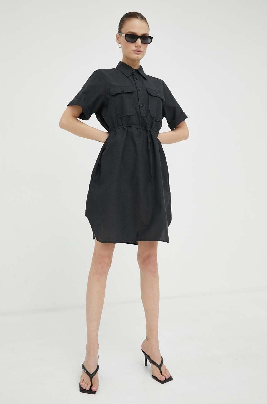 

Платье с добавлением льна G-Star Raw, серый
