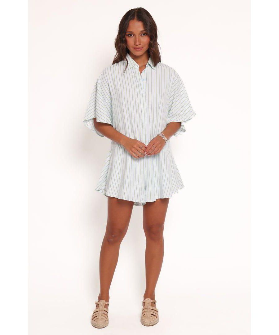 

Женский комбинезон Sebastian - зелено-голубая полоска Petal and Pup, Green