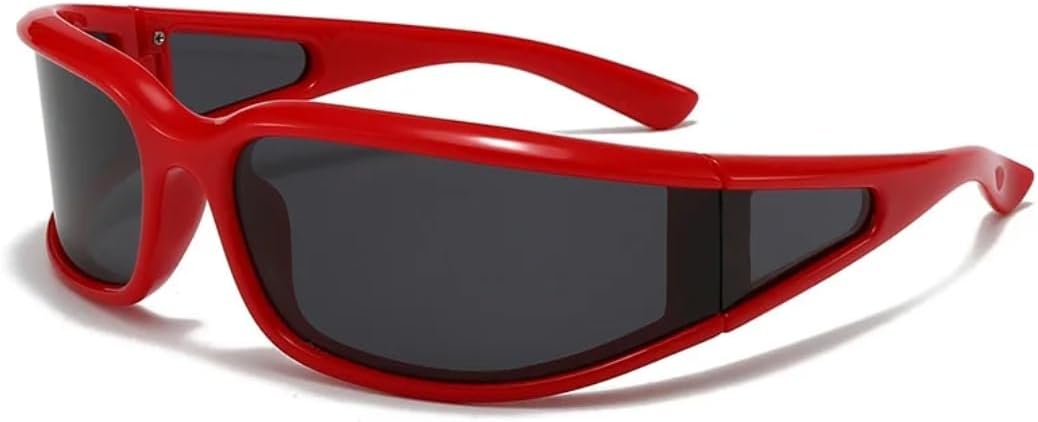 

Роскошные спортивные солнцезащитные очки для активного отдыха на открытом воздухе, ветрозащитные, для женщин, в стиле ретро, ​​солнцезащитные очки для мужчин и велосипедистов, защита от УФ-излучения UV400 VVTWSSW, Red Black