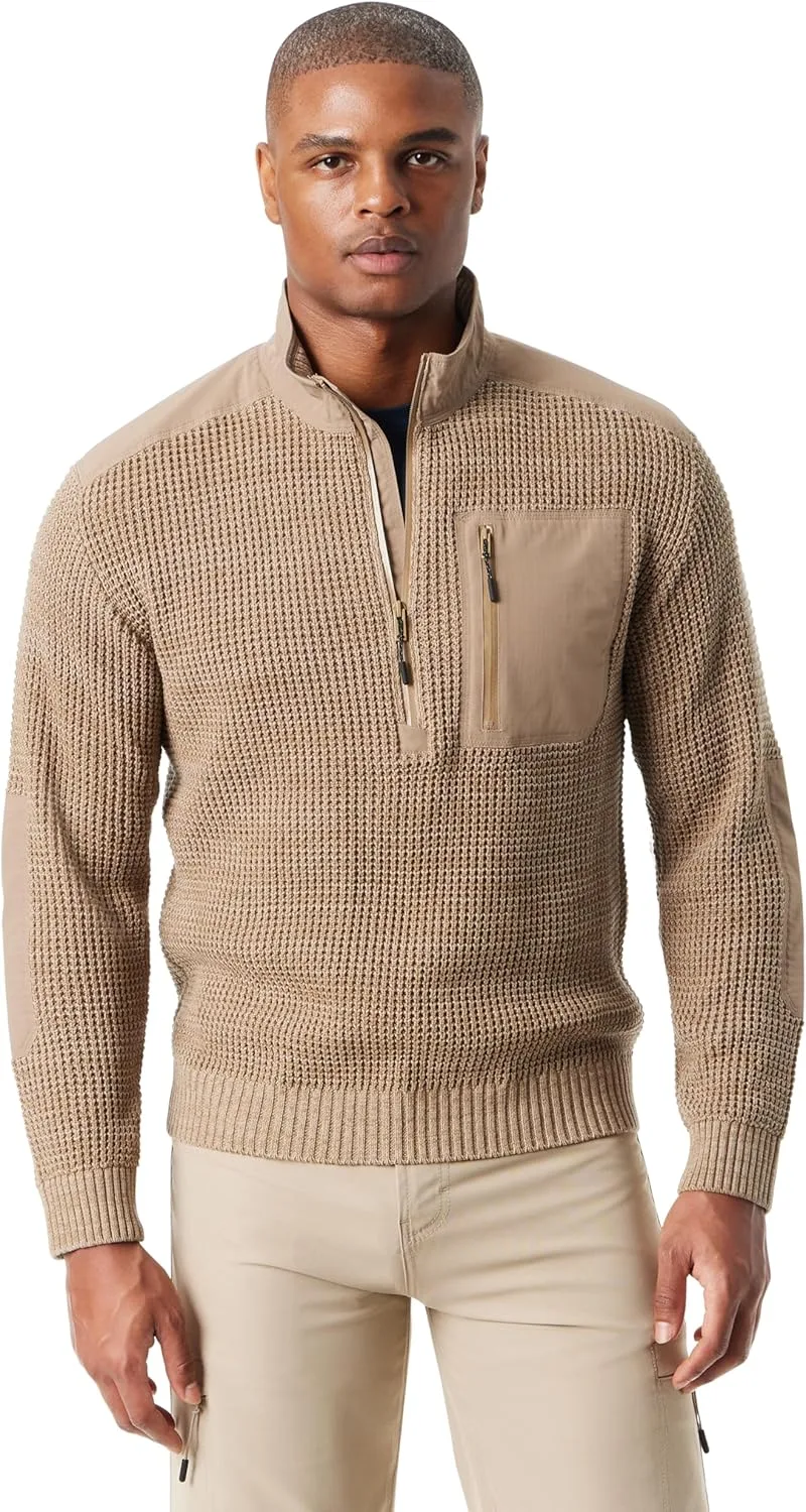 

Толстовка BASS Outdoor мужская с молнией на четверть и нагрудным карманом