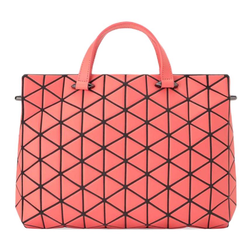 

ISSEY MIYAKE TONNEAU MATTE Artificial Leather Shoulder Bag, Crossbody Bag, Handbag Women's Coral Pink