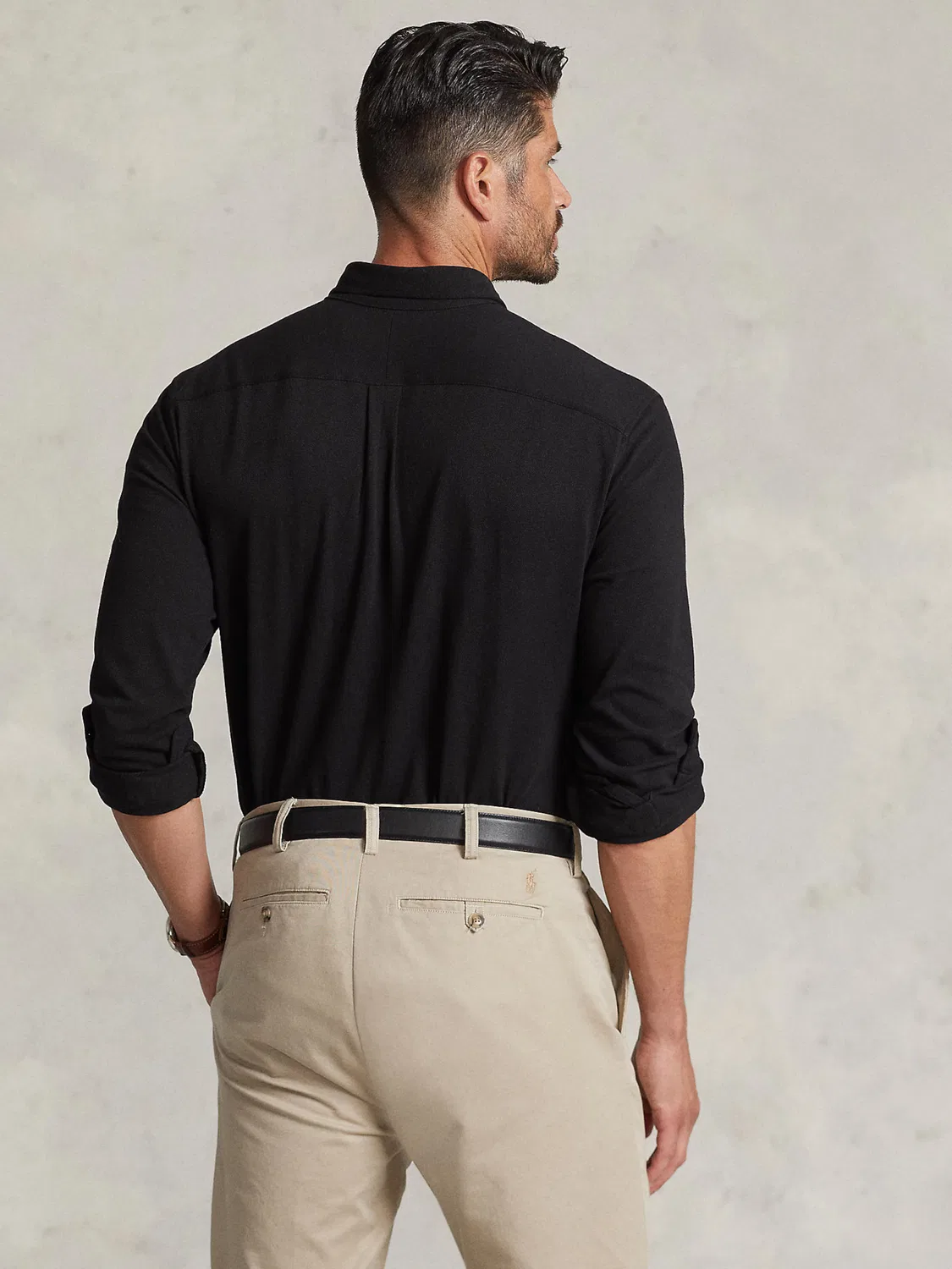 Рубашка на пуговицах стандартного кроя Polo Ralph Lauren Big & Tall, Black — фото 4