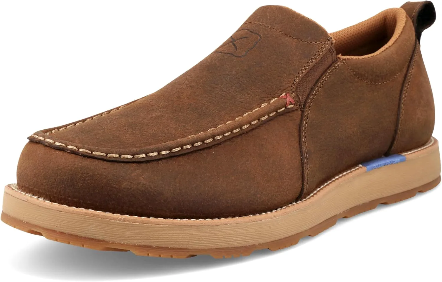 Слипоны Twisted X Men's с подошвой CellStretch Wedge, мокасин с носком-мок, коричневый — фото 2