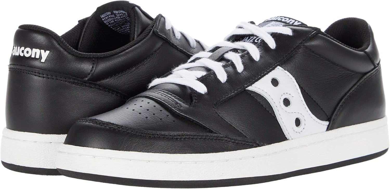 Кроссовки Saucony Jazz Court для взрослых, унисекс, белый/черный — фото 2