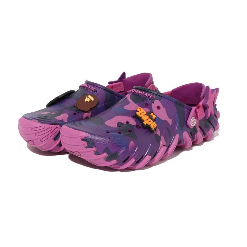 Сабо Crocs ECHO M1 A Bathing Ape Purple — фото 3