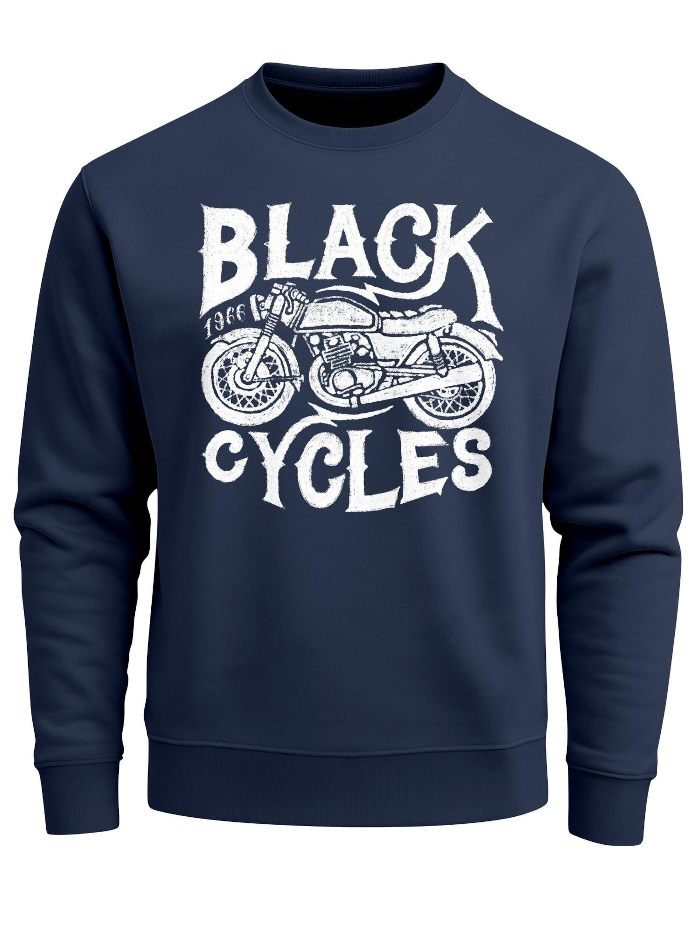 

Neverless Свитшот 'Black Cycles' в цвете Navy