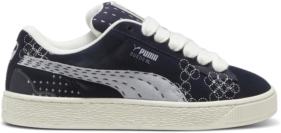 

Мужские замшевые кроссовки PUMA XL для скейтборда с шнуровкой - синие