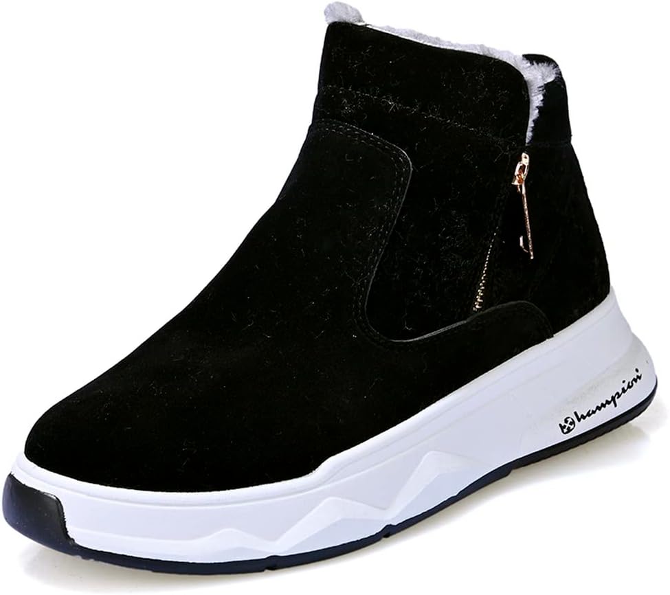 

Мужские зимние снегоступы Tazimall для улицы и походов, утепленные мехом сапоги, черный