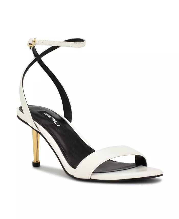 

Женские босоножки Anny на каблуке с круглым носком и ремешком на щиколотке Nine West, золото