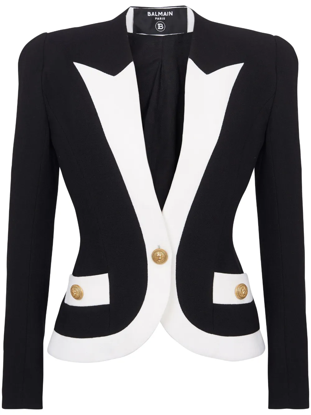 

Креповый блейзер BALMAIN, черный
