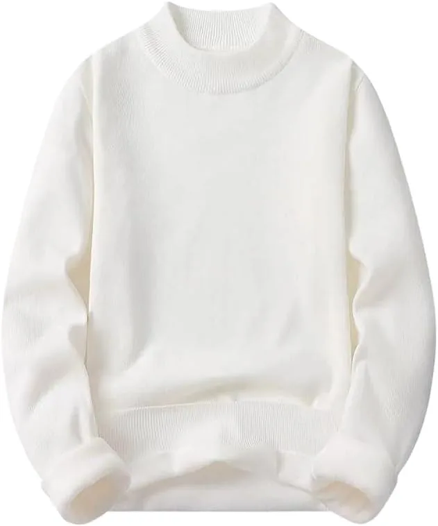 

Мужской повседневный свитер slim fit с высоким воротником