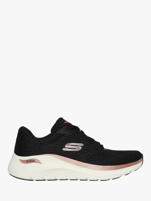 Кроссовки arch fit 2.0 glow the distance Skechers, цвет Black/Rose Gold
