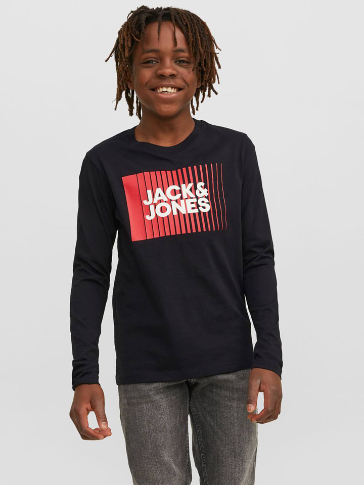 

JACK & JONES Junior Футболка с длинными рукавами черного цвета