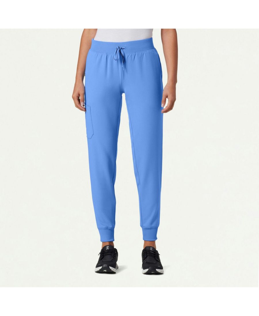 

Укороченные спортивные брюки Silex с шестью карманами, средней посадки, модель Petite Silex 6-Pocket Slim Mid-Rise Scrub Jogger Jaanuu, Ceil blue