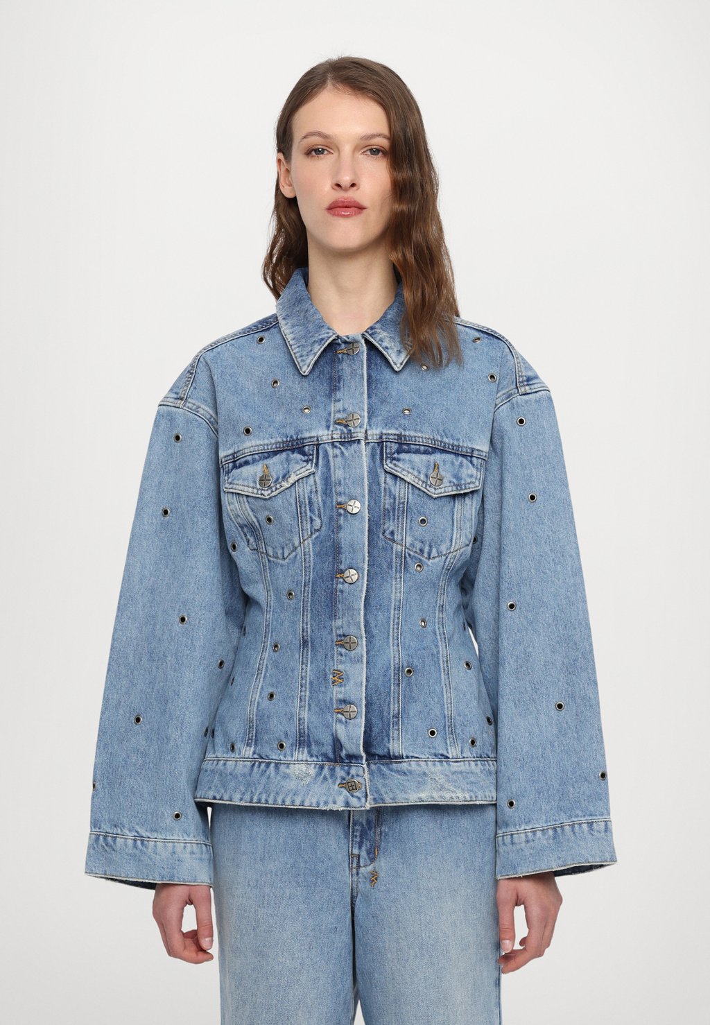 

Джинсовая куртка CINCHED JACKET CHROMA Ksubi, светло-голубой