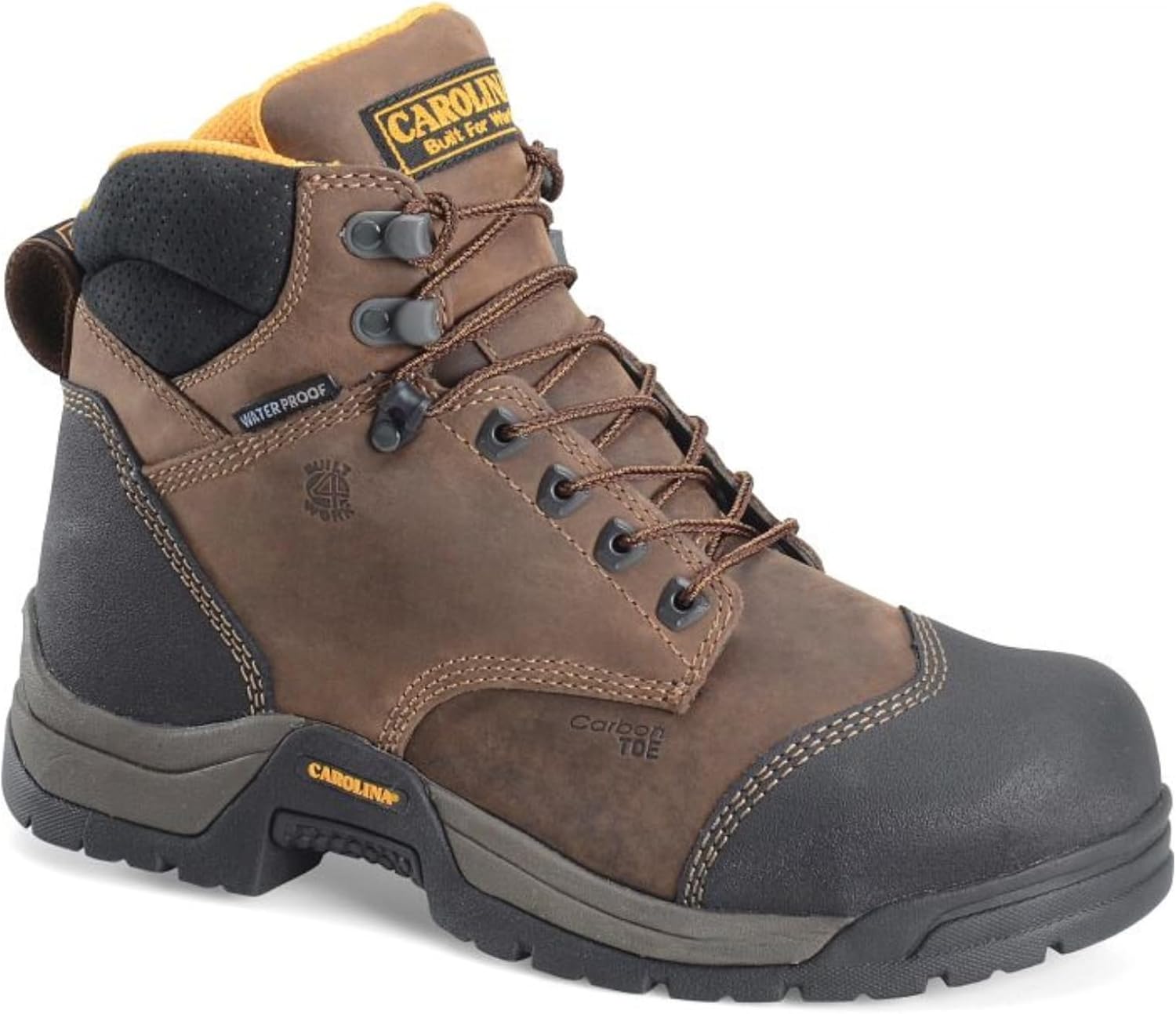 Мужские ботинки Carolina Bruno Lo Carbon Comp Toe Waterproof - прочная кожа, противоскользящие, с защитным носком, темно-коричневый — фото 3