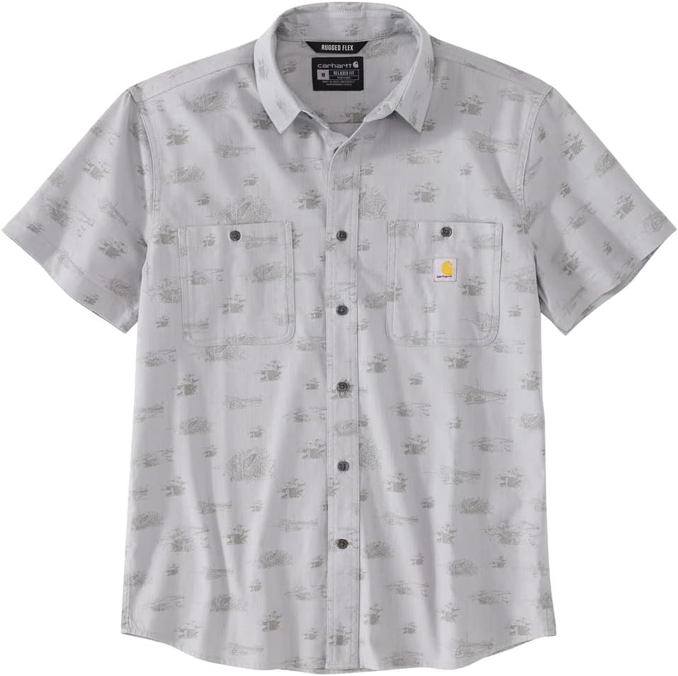 

Carhartt Мужская футболка 105701 Rugged Flex Relaxed Fit с коротким рукавом, Alloy