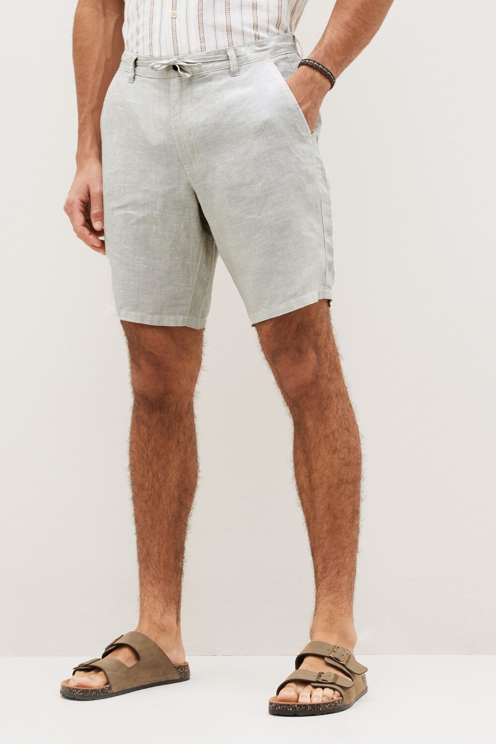 

Льняные шорты Next, бежевый