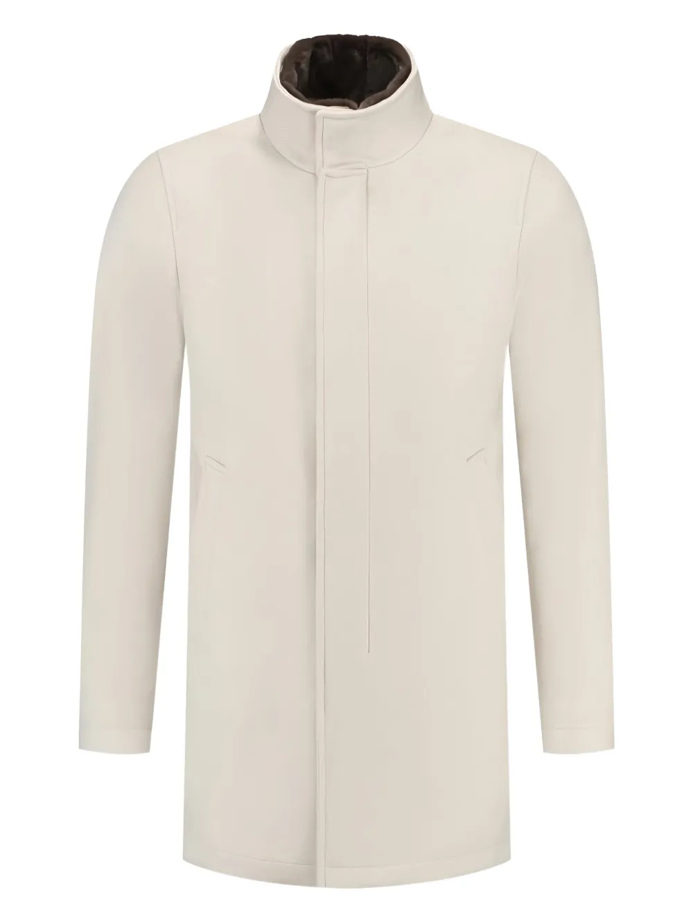 

Шерстяное пальто с высоким воротом Herno, нейтральный