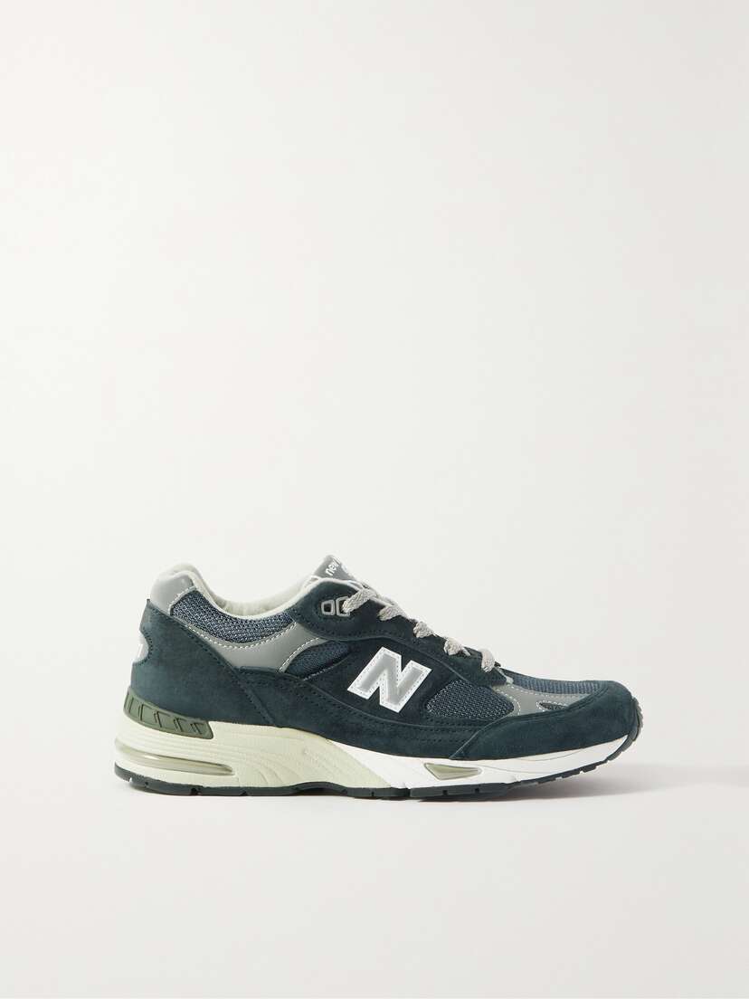 Кроссовки Miuk 991 из замши, кожи и сетки New Balance, синий