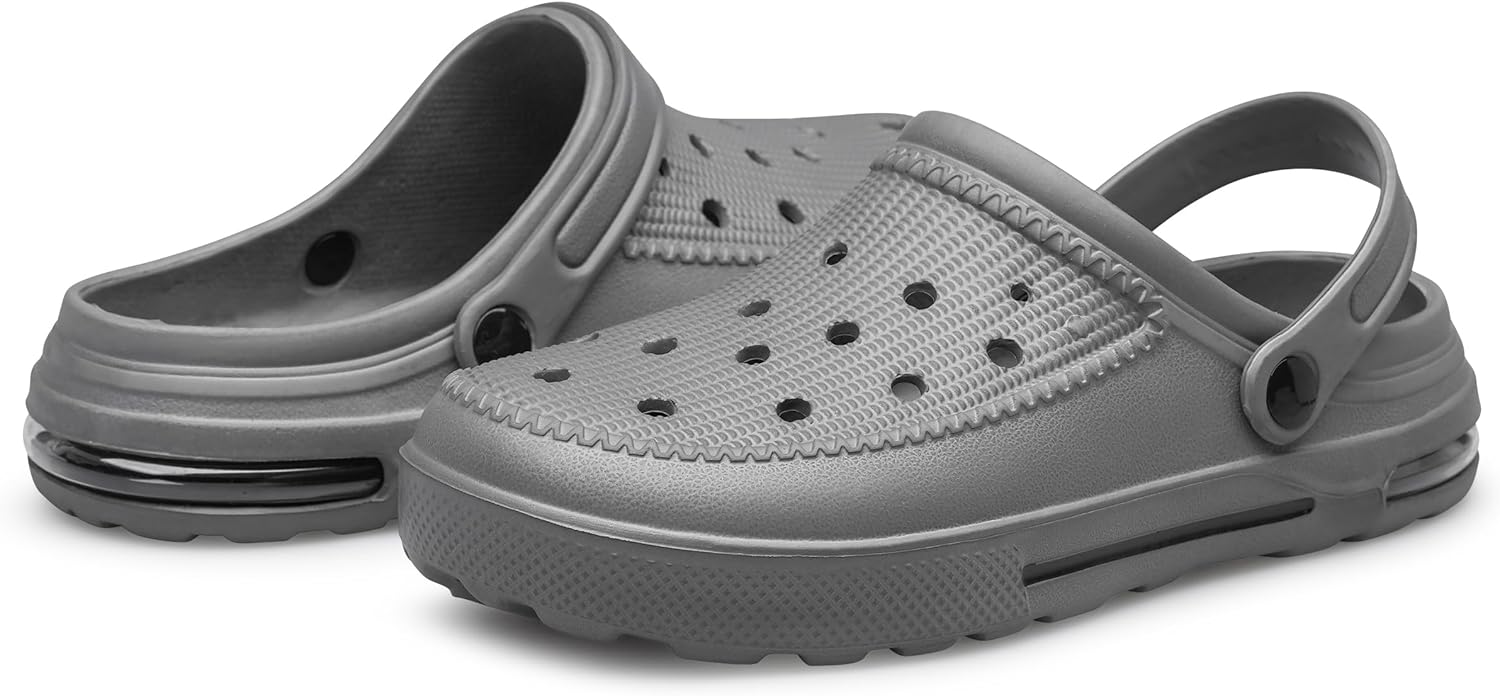 

SILLENORTH Садовые сабо унисекс, обувь для воды, пляжная обувь, тапочки, сандалии, воздушная подушка, легкие, удобные, темно-серый