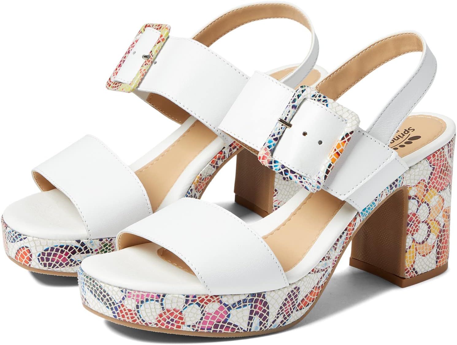 

Босоножки Azucar Spring Step, цвет White Multi Leather