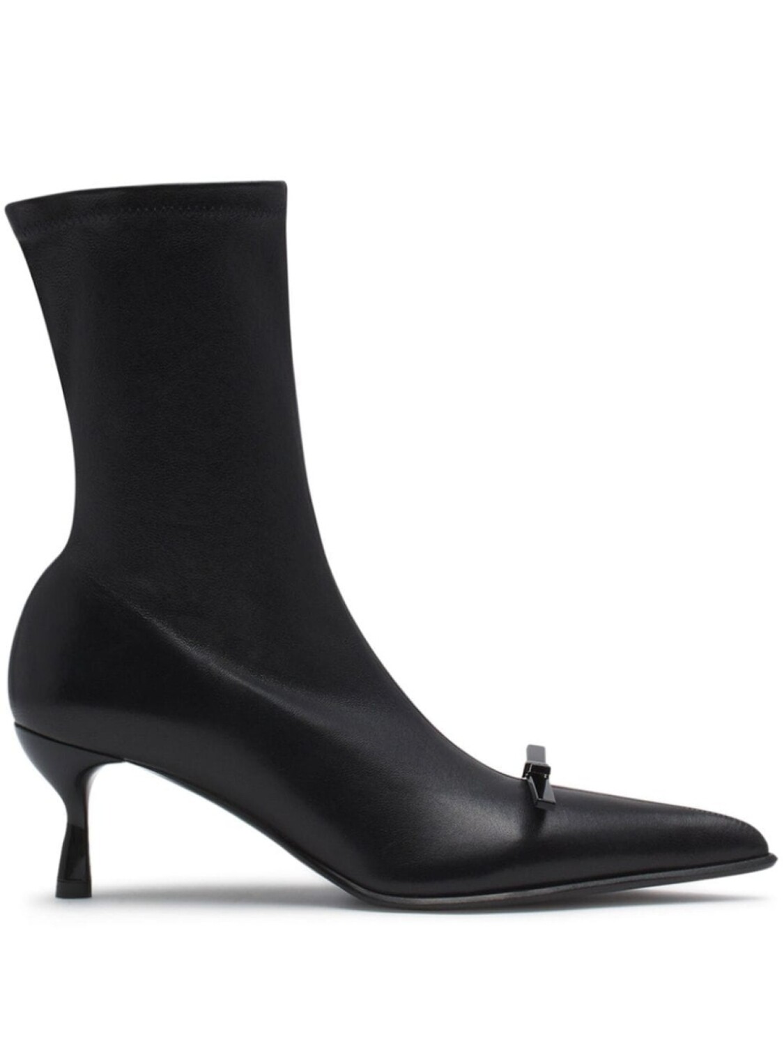 Lanvin кожаные ботильоны с бантом, черный