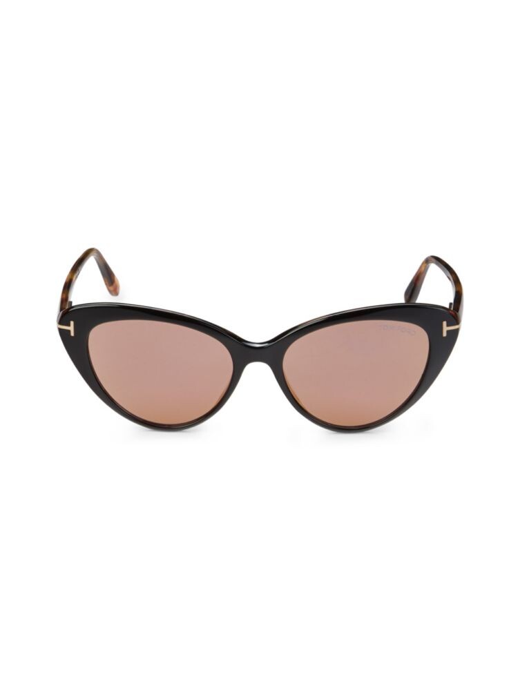 

Солнцезащитные очки «кошачий глаз» 56MM Tom Ford, цвет Matte Black