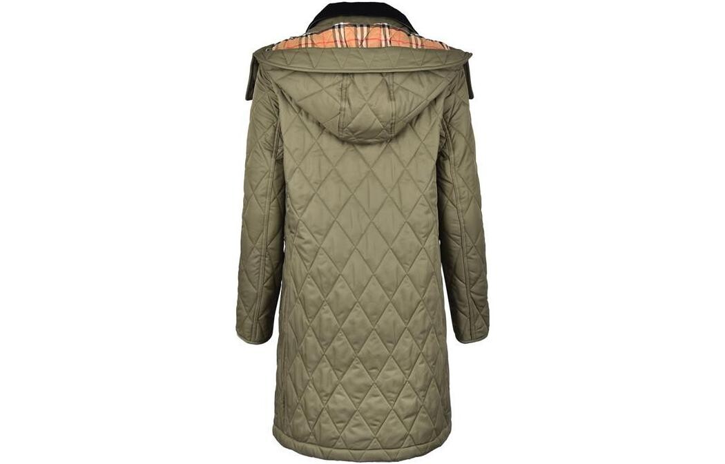 Пальто Burberry, женское, армейский зеленый — фото 4