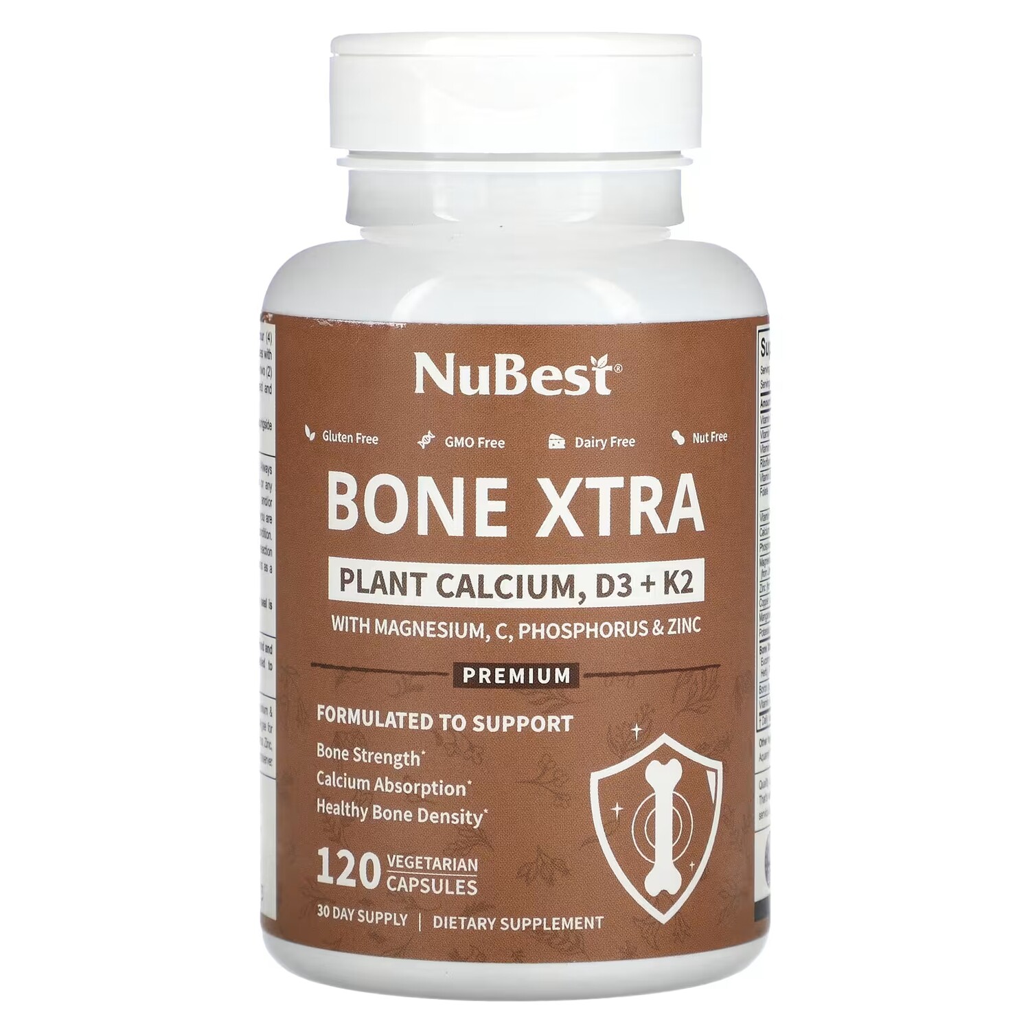 

NuBest Bone Xtra Растительный кальций D3 + K2 120 капсул