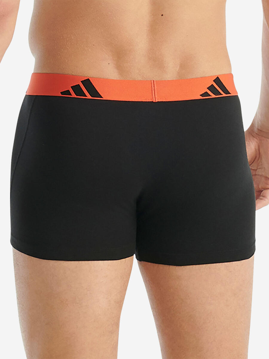 ADIDAS Мужские облегающие боксёрские шорты Trunk - Active Flex Cotton, чёрные — фото 4