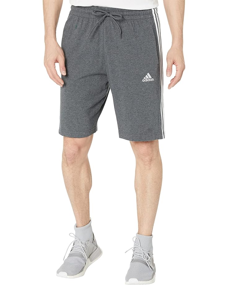 

Шорты adidas Essentials 3-Stripes Single Jersey, цвет Dark Grey Heather/White