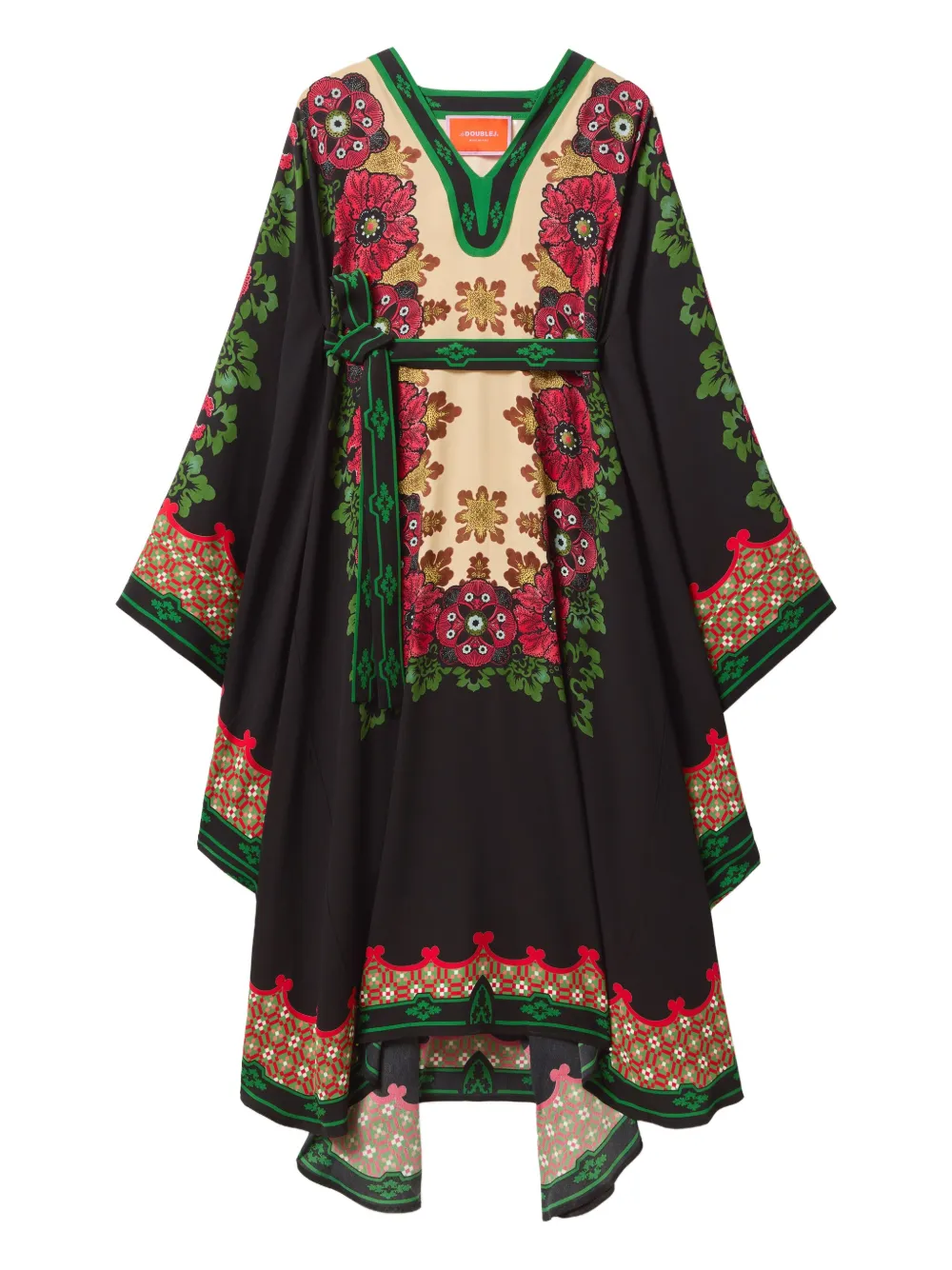 

Платье асимметричного кроя с цветочным принтом La DoubleJ, красный