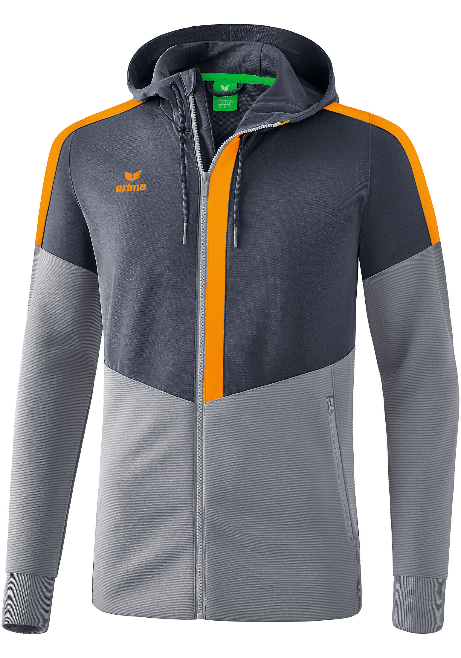 

Спортивная куртка erima Squad mit Kapuze, цвет slate grey/monument grey/new orange