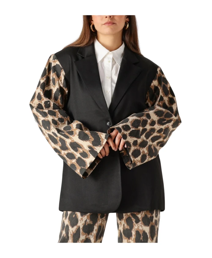 

Блейзер с леопардовым принтом для женщин Refined Department, мультиколор