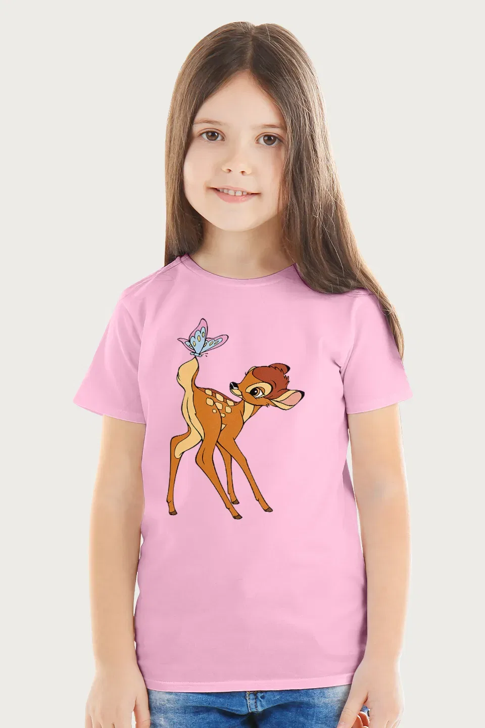 Футболка детская Disney Bambi Butterfly On Tail, светло-розовый